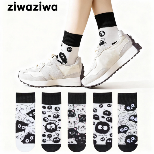 【5足set】クロタマ家族ソックス