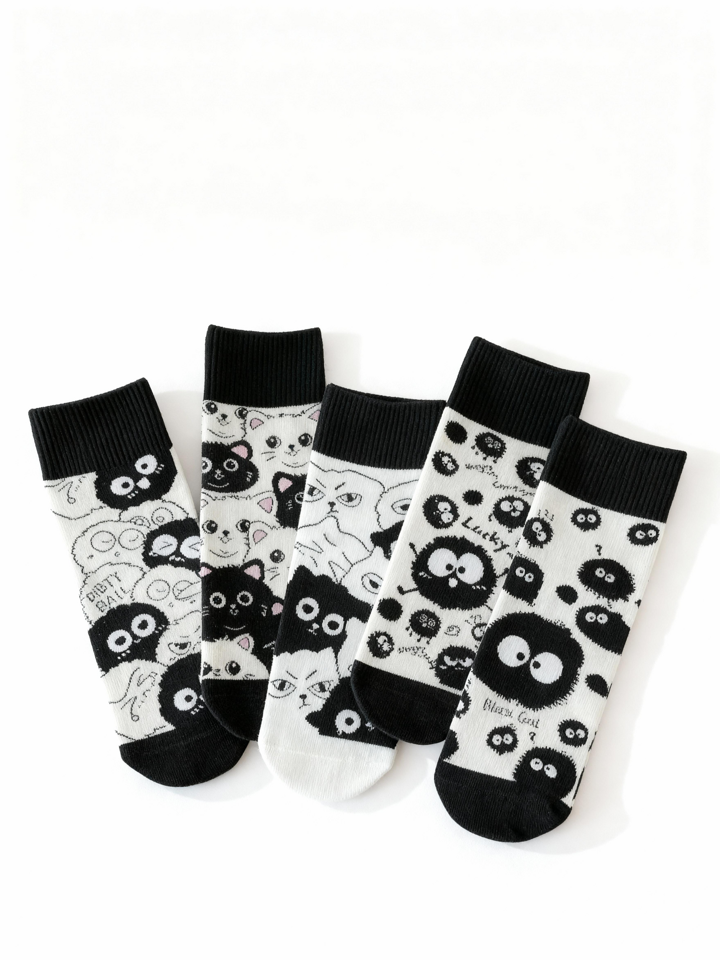 【5足set】クロタマ家族ソックス