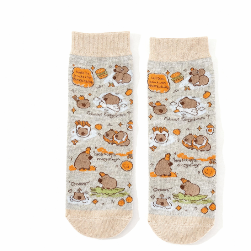【5足set】カピバラコットンソックス