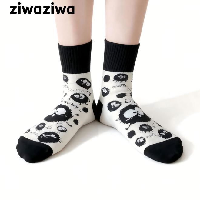 【5足set】クロタマ家族ソックス