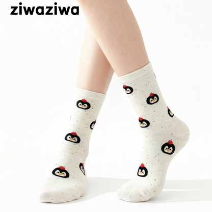 かわいいペンギンシームレスソックス