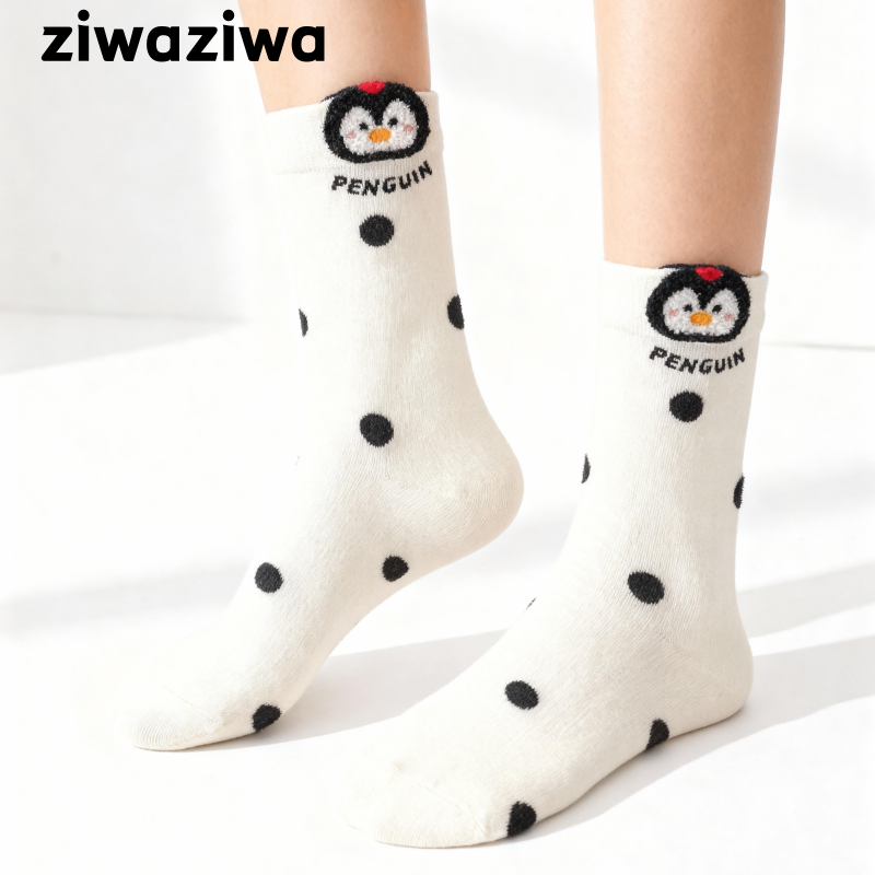 かわいいペンギンシームレスソックス