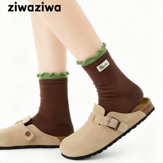 アボカド緑シームレスソックス