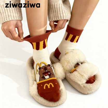 【5足set】カピバラコットンソックス