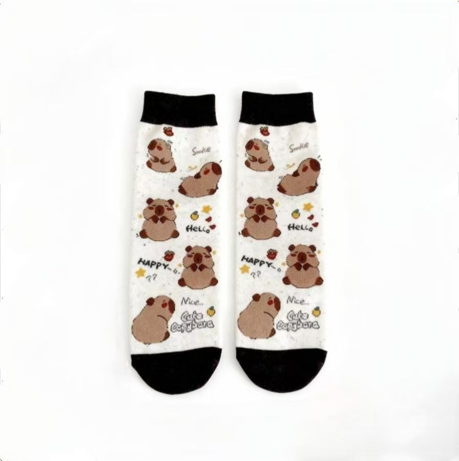 【5足set】カピバラコットンソックス