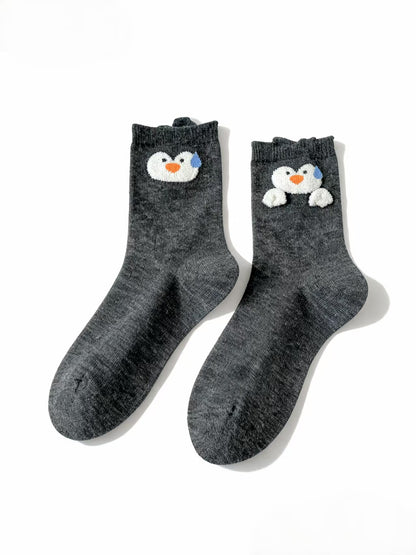 かわいいペンギンシームレスソックス