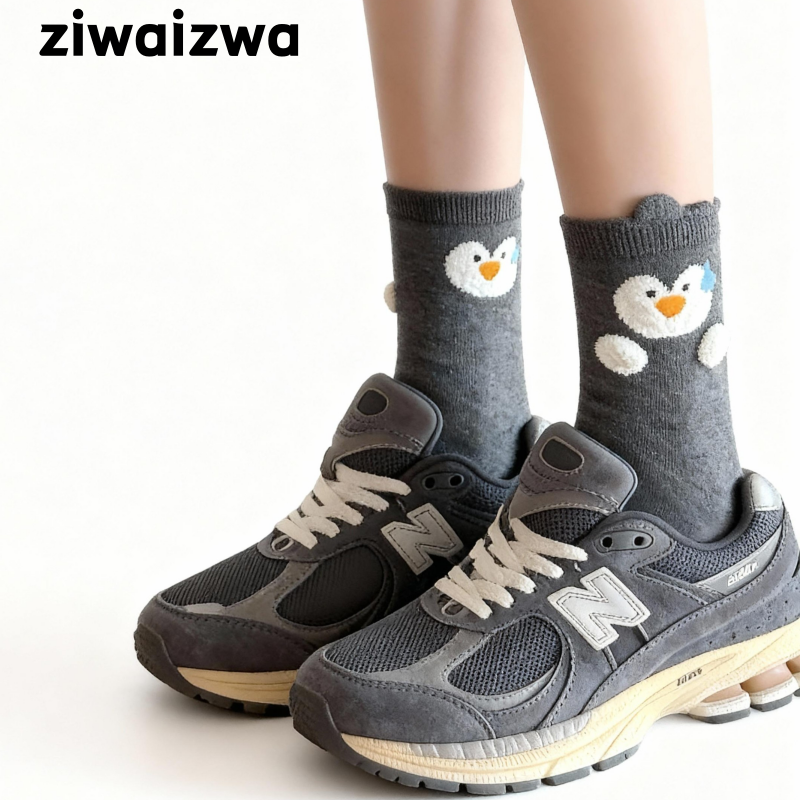 かわいいペンギンシームレスソックス